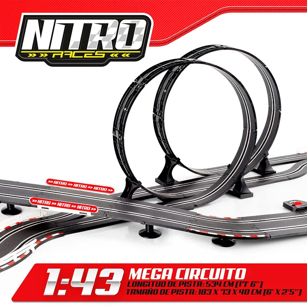 Nitro Races 1:43 Mega Lap Magnetic Race Track Remote Control - Image 2