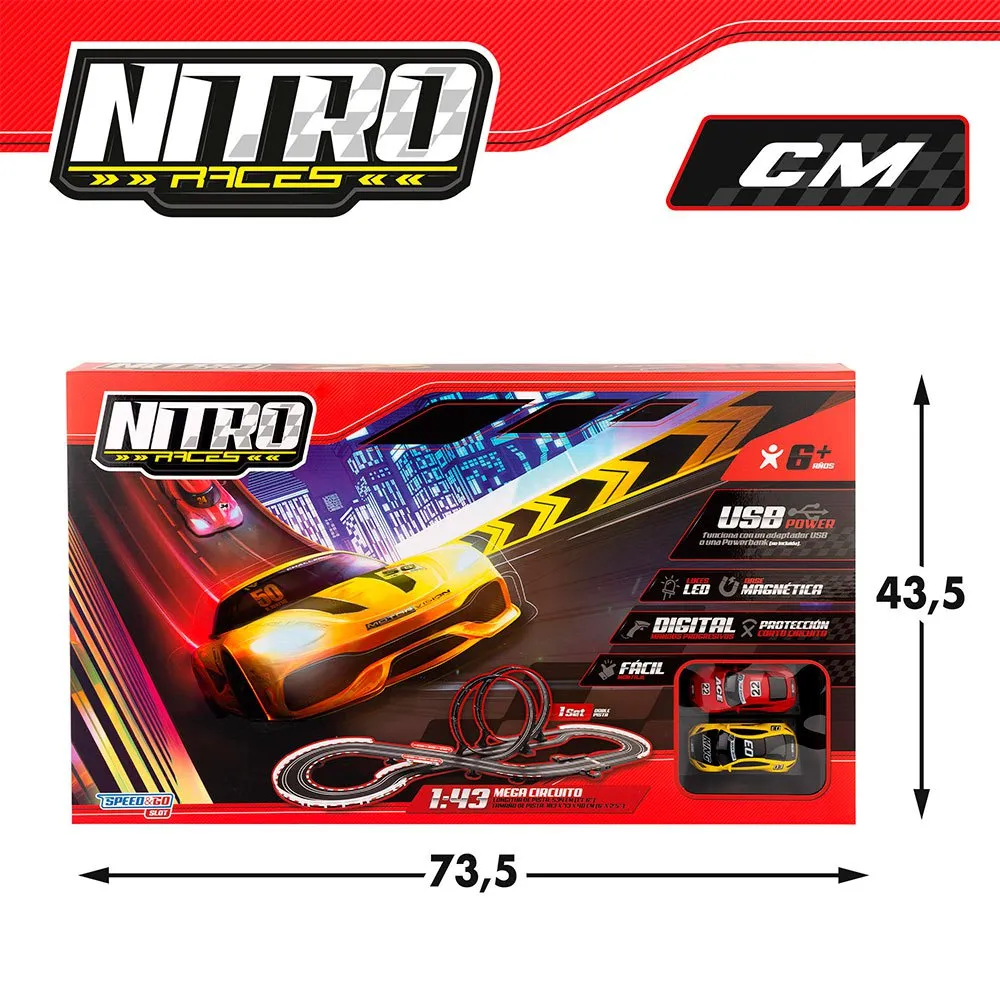 Nitro Races 1:43 Mega Lap Magnetic Race Track Remote Control - Image 8