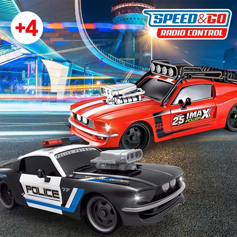 Speed & Go Radio Control Cars Police And Thief 1:16 Remote Control - Image 5