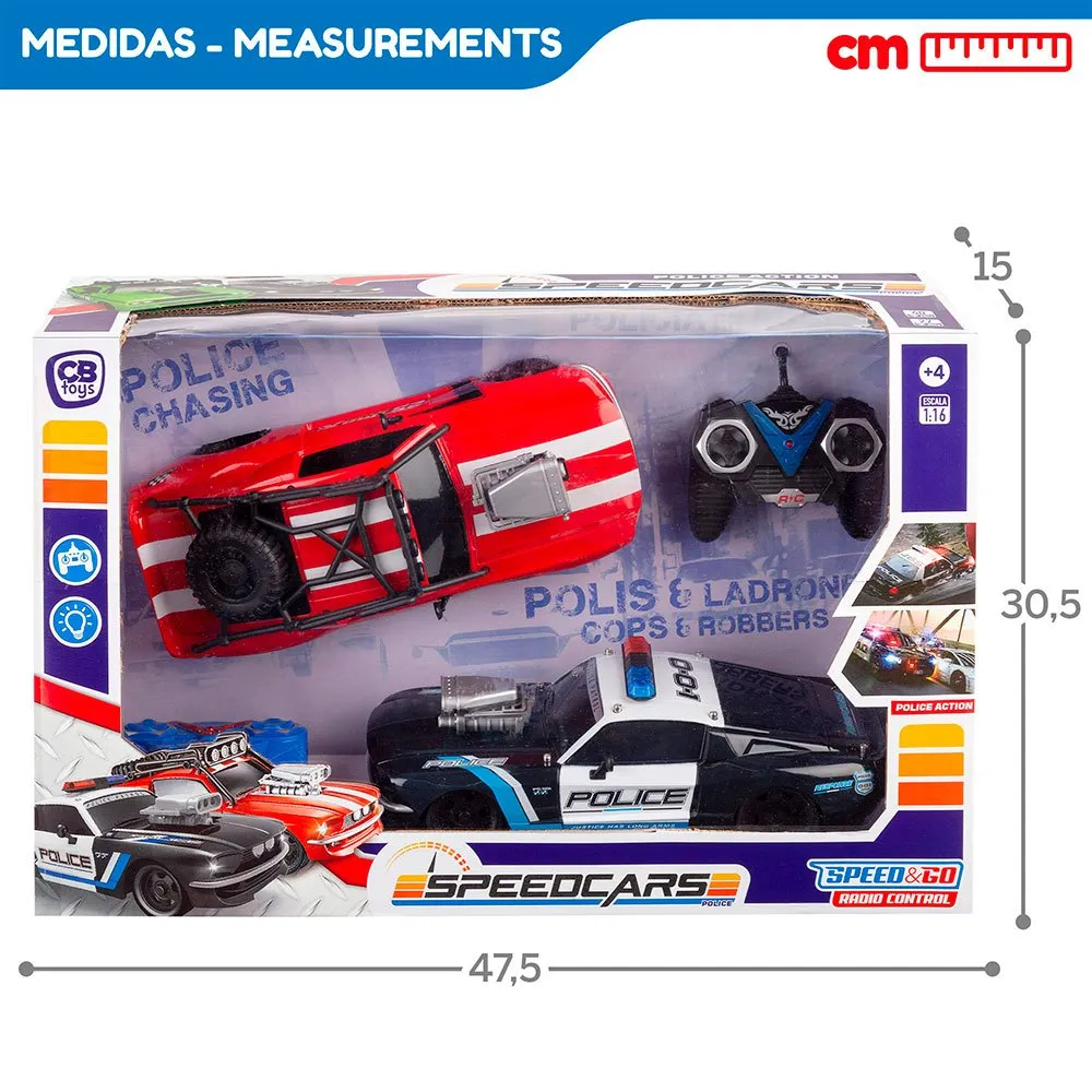 Speed & Go Radio Control Cars Police And Thief 1:16 Remote Control - Image 7