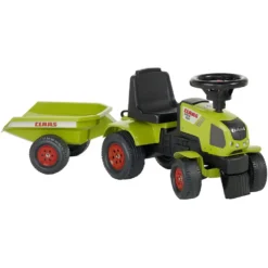 FALK Claas Axos 310 Trailer Green Ride-On Tractor