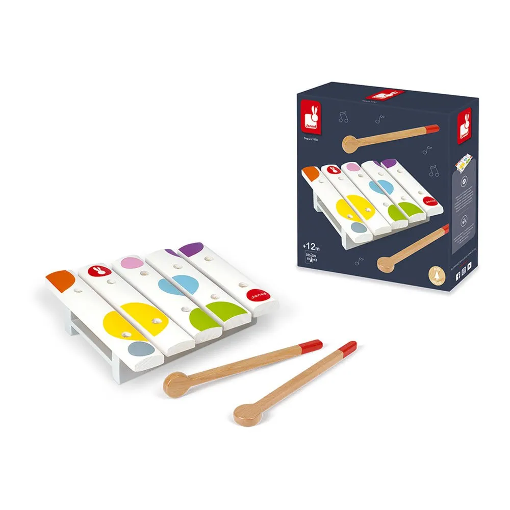 Janod Confetti Wooden Mini Xylo - Image 4