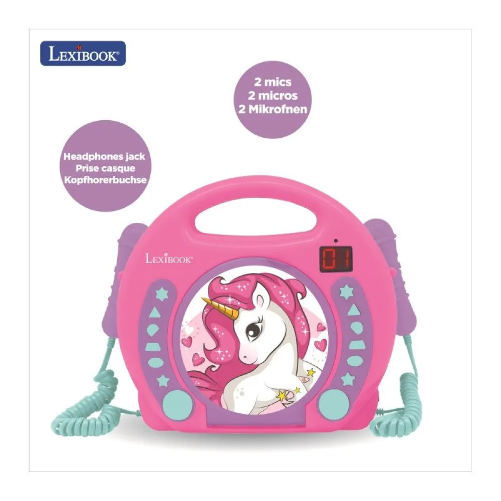 LEXIBOOK Unicorn CD Player Karaoke - Image 2