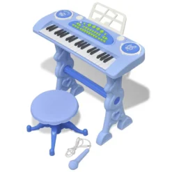 VIDAXL Piano Stool&Microphone Toy