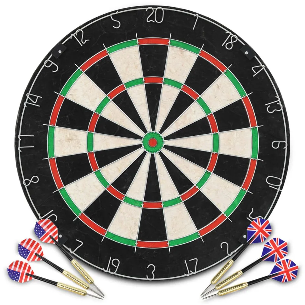 VIDAXL Professional Sisal Dartboard With 6 Darts